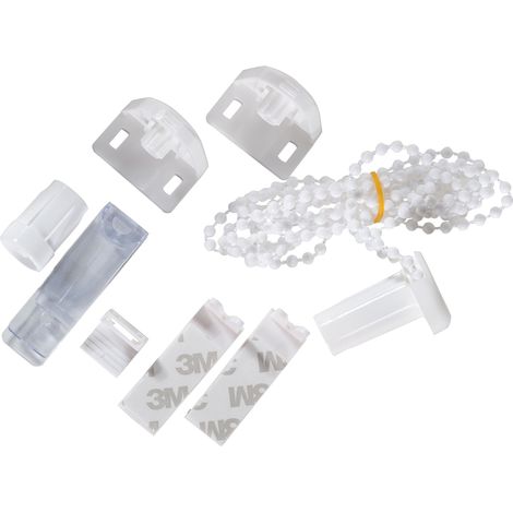 K-home, Mini Tenda a Rullo 01.SB con Morsetto e Kit di Montaggio per Sistema Klemmfix, in plastica, 5 x 1,5 x 3,5 cm, Bianco