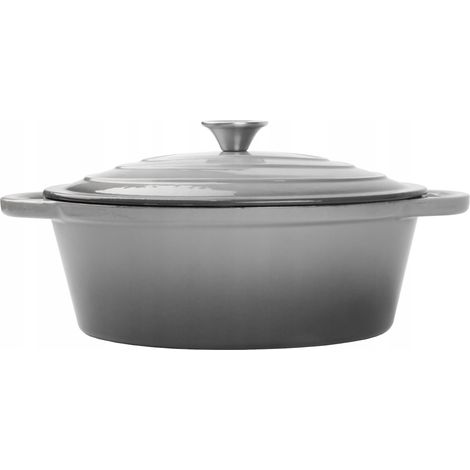 Asador de hierro fundido esmaltado gris Ludwika 4L Silesia Emalia (1/4)