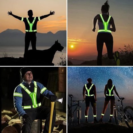 Gilet De Sécurité LED - Vert - Pour Adulte - Unisexe - 1 Pièce (1/4)