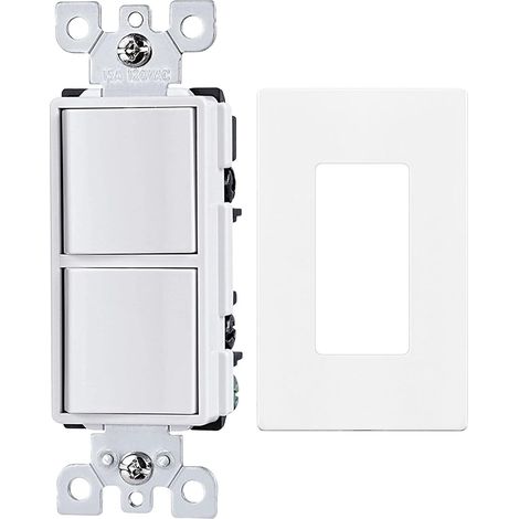 2 interrupteurs décoratifs à double commande pour applications commerciales (1/5)