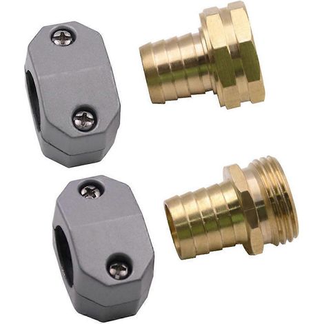 3/4" 5/8" Gartenwasserrohr-Verbindungsstück, Stecker, Buchse, Befestigungselemente, Schlauchreparatur (1/5)