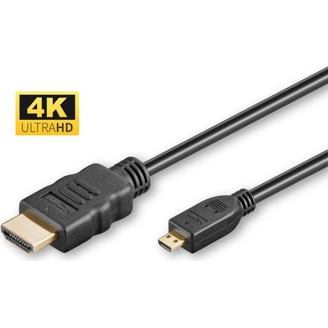 Microconnect HDM19191V2.0D cable HDMI 1 m HDMI tipo D (Micro) HDMI tipo A (Estándar) Negro