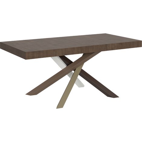 Tavolo allungabile 180/440x90 cm Volantis noce gambe multicolore 4/C