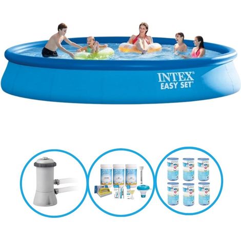 Intex Piscine Easy Set Ronde - 457x84 cm - 4-pièces S22427 (1/5)
