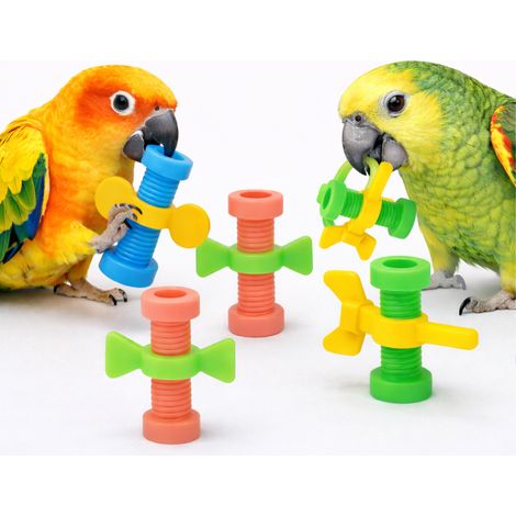 Turbinen und Schrauben für die Pfote - Buntes und sicheres Spielzeug für Papageien, 6 Stück. (1/5)
