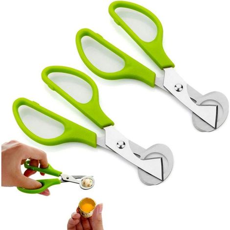 Coupe-oœufs en acier inoxydable, 2pcs Caille Oeuf Shell Cutters, Ciseaux en Acier Cuisine à Domicile Petit Caille Oeuf Ciseaux Outil de Cuisine-Fei Yu (1/5)