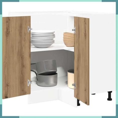 856096 Meuble de cuisine 'Lyon' Chêne artisanal 75,5 x 75,5 x 81,5 cm Bois d'ingénierie (1/5)
