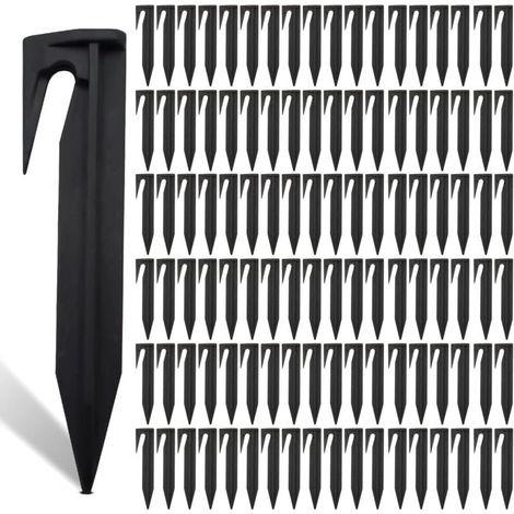 Ecleanfy - 200 pointes de fil périphérique, pointes de fil pour tondeuse à gazon robot, accessoires pour tondeuse à gazon robot, crochets pour tondeuse à gazon robot, fils de délimitation… (1/5)