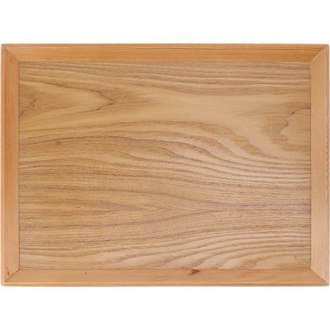 Vielseitiges rechteckiges Holztablett zum Servieren von Obst, Speisen, Pizza, für Feiern und den Außenbereich, 40 x 30,5 cm (1/5)