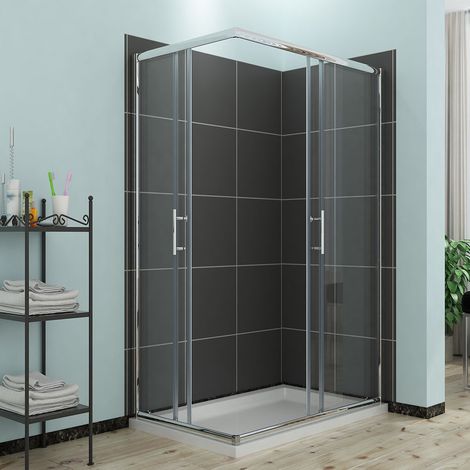 ELEGANT Wet Room 1200 x 900 mm Sliding Corner Entry Door Cubicle (1/5)