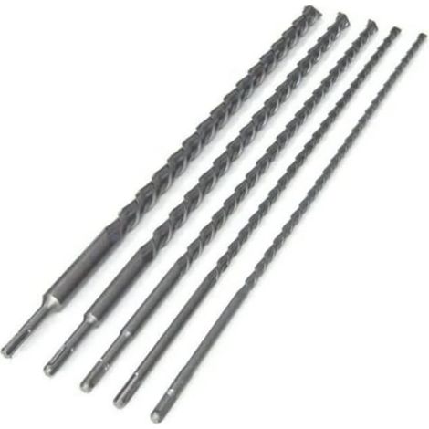 Set di 5 Punte SDS PLUS 600 mm per Trapano Tassellatore – Diametri 10, 12, 16, 20, 24 mm per Cemento, Pietra e Calcestruzzo – Elevata Resistenza e Durata (1/3)