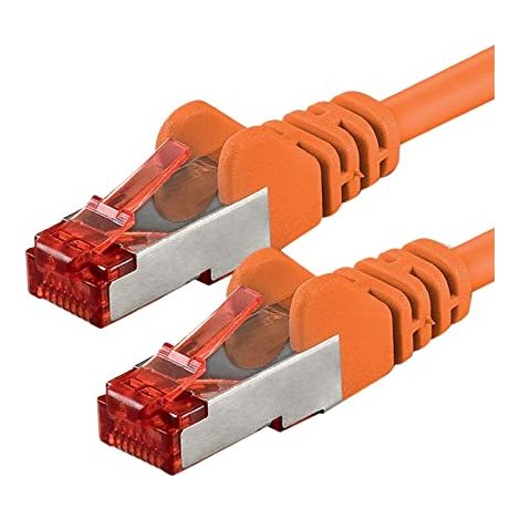 Goobay Wentronic Cat 6aSSTP PIMF - Cable de Red (Cat. 6, 2 Conectores RJ45 + PIMF, apantallado) Naranja 2 m