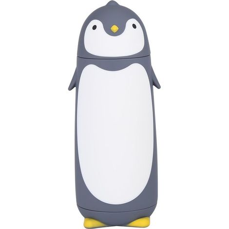 300 ml mignon isolé tasse dessin animé pingouin Boîteille d'eau en verre extérieur Double couche tasse de voyage récipient à boire pour les enfants- (1/5)