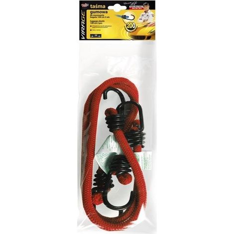 010333 virage- TUV Correa de goma para sujeción de equipaje 100CM 2 piezas.