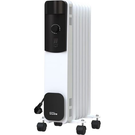 Güde Radiatore ad olio OR 1500-7 (220-240 V, potenza di riscaldamento 1500 W, 3 livelli di riscaldamento (600/900/1500 W), 7 nervature, termostato continuo, protezione antiribaltamento e (1/5)