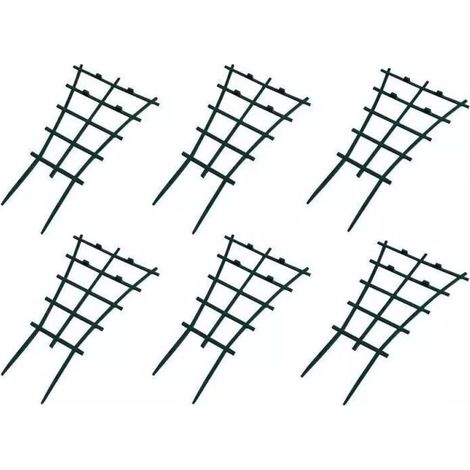 6 Pack Heavy Duty Plastic Potted Climbing Trellis Overlapping for Garden Patio Flowers Vegetables