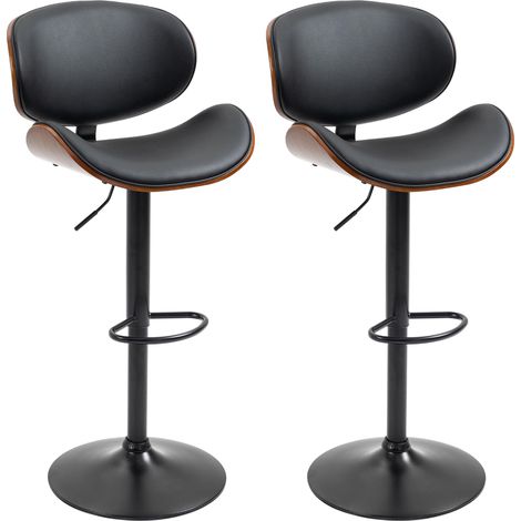 Ensemble de 2 tabourets de bar, tabourets de cuisine réglables en hauteur, tabourets de comptoir chaises pivotantes (1/5)