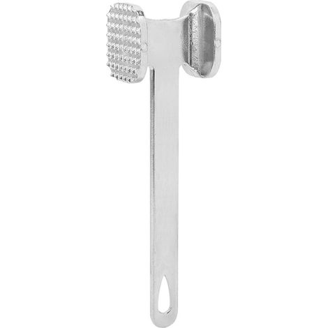 Attendrisseur de viande - Marteau double face - Alliage d'aluminium - Attendrisseur à steak - Hachoir à viande - Convient pour le bœuf et la volaille Argent (1/5)