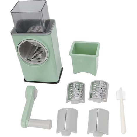 Râpe manuelle pour hacher et trancher, râpe à légumes rotative à main, coupe-légumes à 4 lames (1/5)