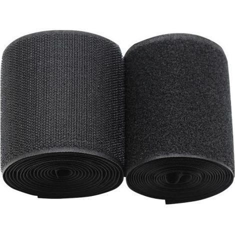 HOXILEELEO - Velcro extra largo (10 cm x 2 m), per cucire le strisce sul tessuto, non la pubblicità (1/5)