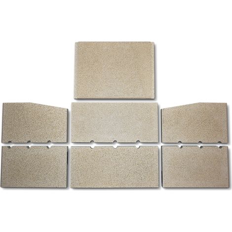 Habillage de foyer A pour poêles à cheminée Malibu de Fireplace - vermiculite - 7 pièces