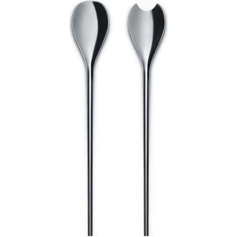 Couverts à Salade, en Acier Inoxydable, Argent, 2 unités (1/4)