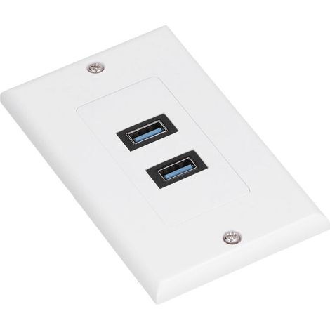 USB 3.0-Wanddose mit 2 Anschlüssen für schnelles Laden und Datenübertragung