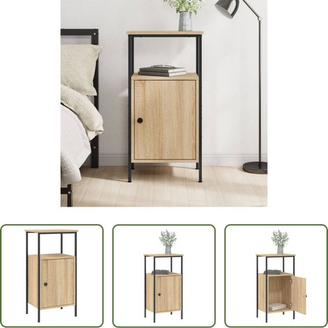 vidaXL Bois d'ingénierie - Table de chevet chêne sonoma 41x31x80 cm bois d'ingénierie (1/5)