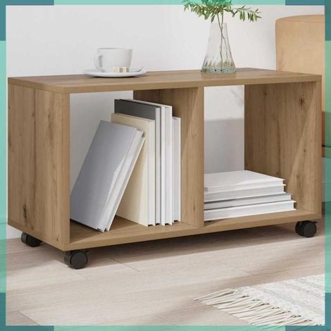 853145 Armoire à roulettes chêne artisanal bois d'ingénierie (1/5)