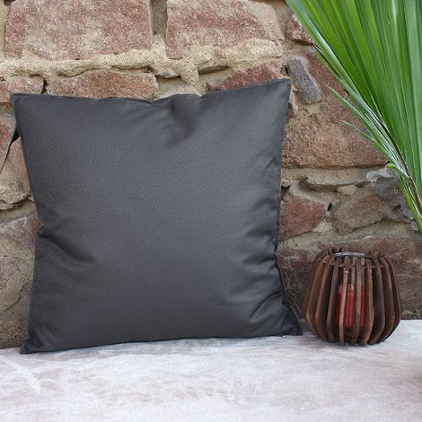 Coussin outdoor anti uv et déperlant uni 60x60 cm - 60x60cm - Gris anthracite