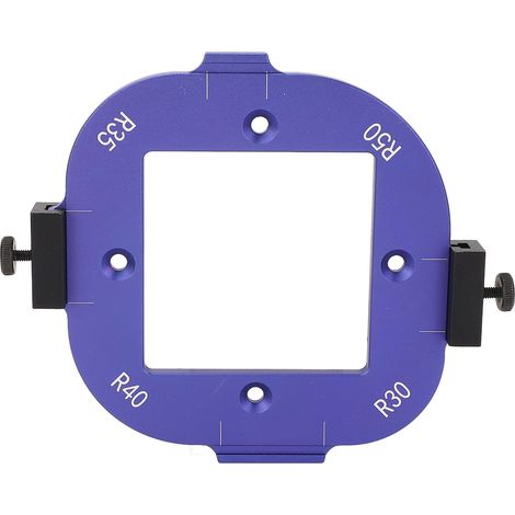 Gabarit de rayon d'angle bois tour à fraiser R30 R35 R40 R50 coffret angle coupe arrondie fraise aluminium bleu (1/5)