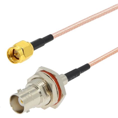 Cavo pigtail con connettore BNC sull'alloggiamento/connettore SMA RG316 da 1 m
