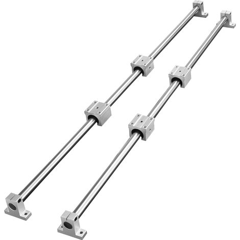 VEVOR Set di guide lineari, SFC20 1.000 mm, 2 guide di scorrimento SFC20 da 39,4 pollici/1.000 mm, 4 blocchi di scorrimento SC20, 4 supporti per guide, guide lineari per macchine automatizzate (1/5)