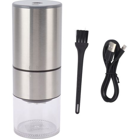 Tragbare, kabellose USB-Kaffeemühle, einstellbarer Mahlgrad (fein oder grob), 110 ml Fassungsvermögen, silberfarben (1/5)