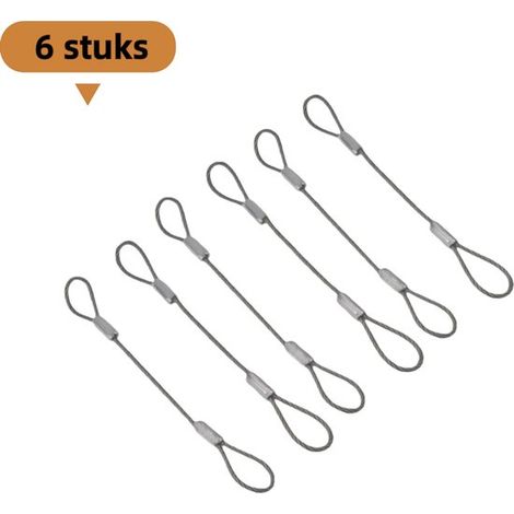 Stahlseil Aluminium Hülsenklemme Edelstahl 304 300 mm (1/5)