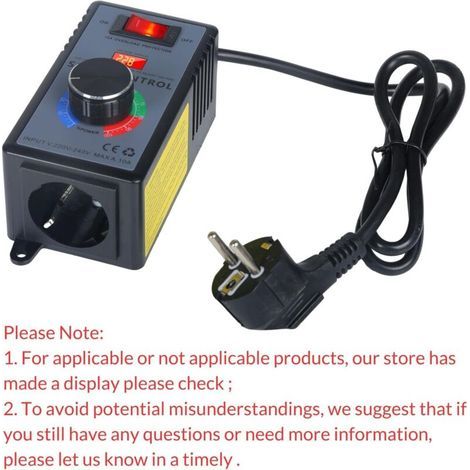 [JAMAIS UTILISÉ] Variateur de Vitesse pour Moteur 220V AC 10A 4000W SCR Régulateur de Tension 220v électronique Gouverneur Gradateur Thermostat Moteur Contrôleur de Vitesse du Ventilateur (1/4)