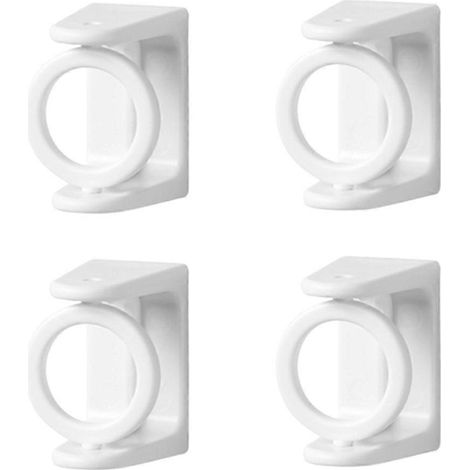 Set mit 4 Gardinenstangen-Befestigungshaken, selbstklebenden Halterungen für Kleiderstangen, 360° drehbarem Dreiecksring und verstellbaren Haken (1/5)