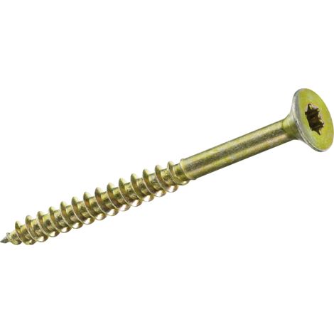 HSI Spanplattenschrauben TX25 Ø 5 x 80 mm - 50 Stück gelb verzinkt
