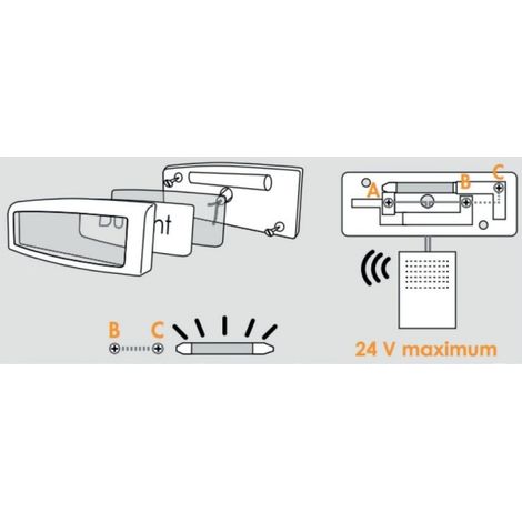 Bouton Poussoir Filaire Lumineux 12-24V pour systèmes URMET - URMET 51022 (1/2)