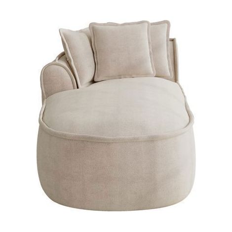 Canapé Sans Accoudoirs 164x92x67cm Tissu Chenille - Canapé 1 Place - Mousse 32D, Ergonomique, Sans Montage, Taupe (1/5)