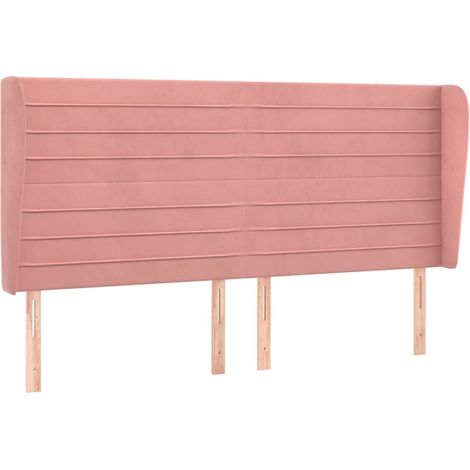 Maison Exclusive - Cabecero con orejas de terciopelo rosa 163x23x (1/5)