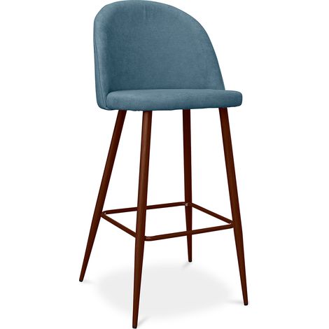 Taburete Tapizado en Tela - Diseño Escandinavo - 76cm - Evelyne