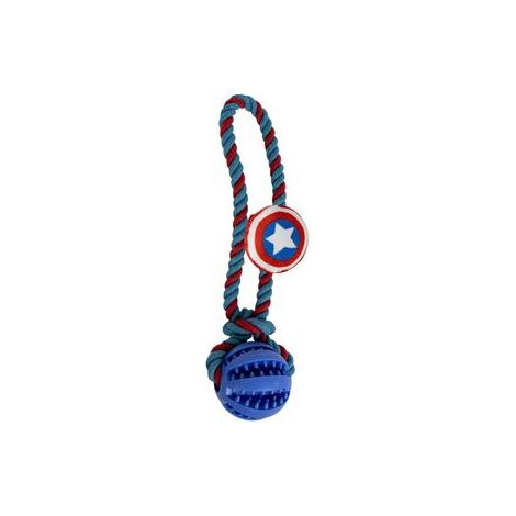 JUGUETE PARA PERRO CUERDA AVENGERS CAPITAN AMERICA
