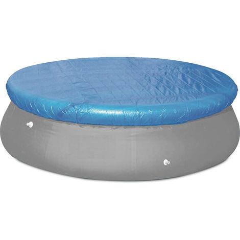 1 bâche de piscine ronde, 244 cm, PE tissé imperméable, avec œillets, pour spa extérieur et usage multifonction (1/5)