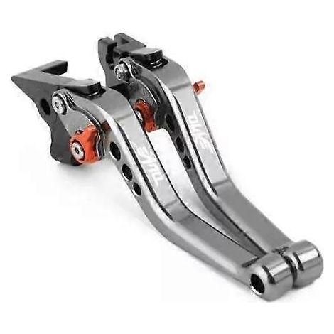 Convient aux KTM DUK, levier de frein et d'embrayage réglable (argent)