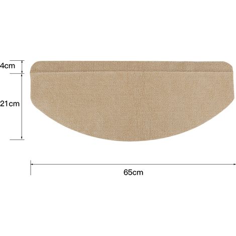15Pz Tappetini per Scale Antiscivolo Autoadesiva Sicurezza Tappeto per Bambini, Anziane e Animali Domestici, beige 65 x 21 x 4 cm (1/5)