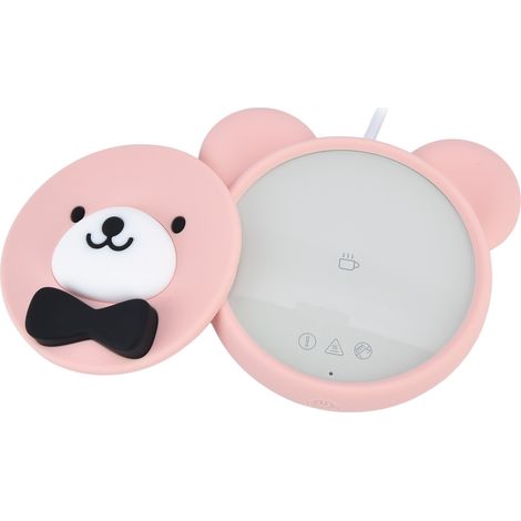 Tasse chauffante réchaud électrique 3 réglages de température arrêt automatique pour tasses céramique verre 220V Rose (1/5)