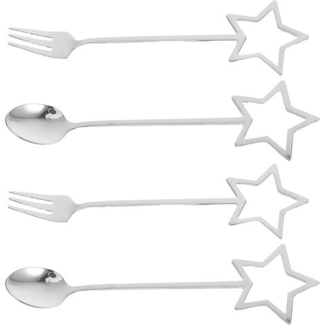 Ensemble de Cuillères à Glace et Fourchettes Dégustation en Acier (1/5)