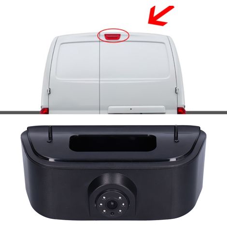 Caméra de recul montée en hauteur sur le feu stop, compatible avec les camping-cars et véhicules utilitaires Nissan NV200 2010-2017. (1/5)