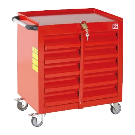 Servante RS PRO en Acier 5 tiroirs 650 x 560 x 350mm ( Prix pour 1 )